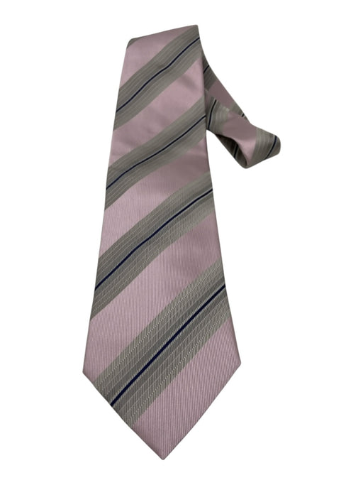 Giorgio Armani Pink & Multi Silk Striped Men's Tie Pink & Multi