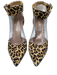 Diane Von Furstenberg Shoe Size 8B Beige, Black & Brown Nubuck Pointed Toe Pumps Beige, Black & Brown / 8B