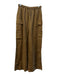 Magaschoni Size S Brwon, Tan & pink Linen High Rise Side Pockets Tie Waist Pants Brwon, Tan & pink / S