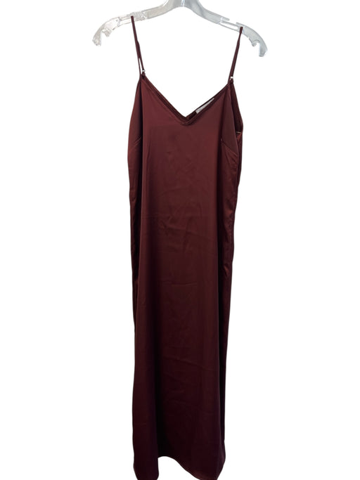 Rachel Zoe Size XS Red Polyester Spaghetti Strap V Neck Side Zip Maxi Dress Red / XS
