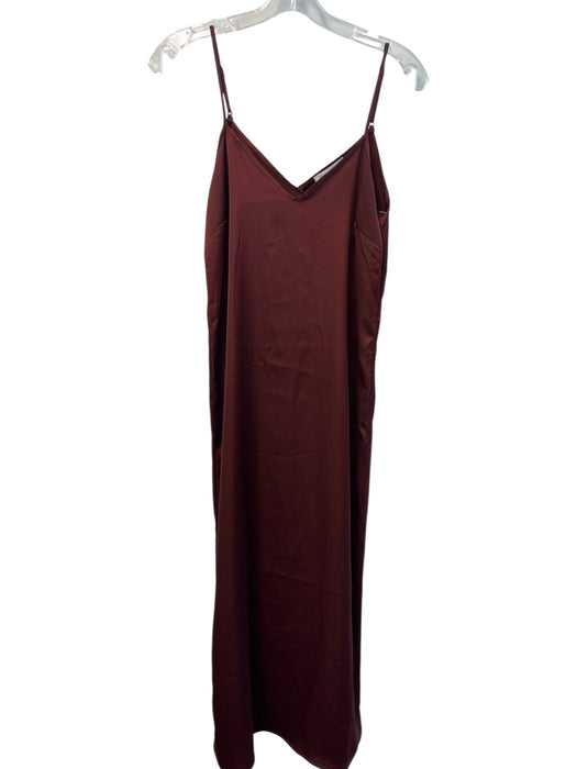 Rachel Zoe Size XS Red Polyester Spaghetti Strap V Neck Side Zip Maxi Dress Red / XS