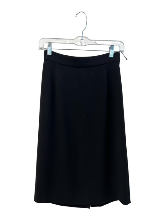 Prada Size 38 Black Acetate & Polyester High Waist Brief Back Zip Skirt Black / 38