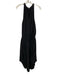 Ramy Brook Size XS Black Polyester Shirred Waist Sleeveless high neck Midi Dress Black / XS