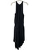 Ramy Brook Size XS Black Polyester Shirred Waist Sleeveless high neck Midi Dress Black / XS