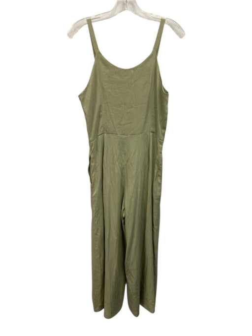 Monte Size S Sage green Rayon Blend V Neck Sleeveless Wide Leg Jumpsuit Sage green / S