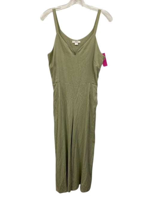 Monte Size S Sage green Rayon Blend V Neck Sleeveless Wide Leg Jumpsuit Sage green / S