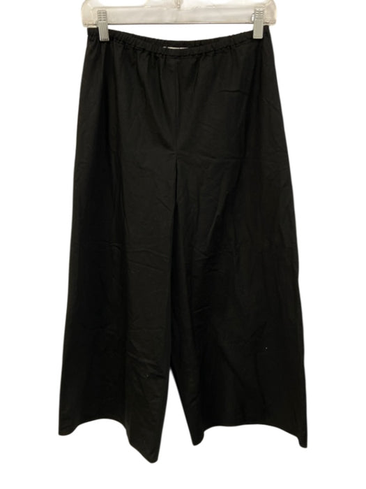 Vince Size S Black Cotton Elastic Waist Mid Rise Gaucho Pants Black / S