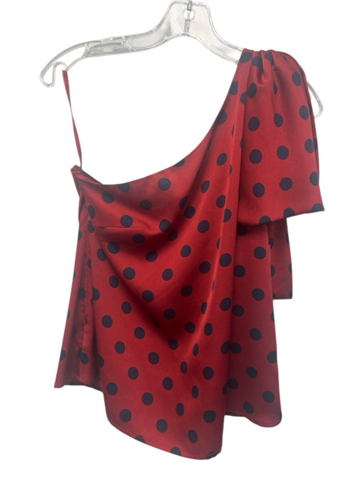 Sachin & Babi x Anthropologie Size XS Red & Navy Blue Print Polyester Satin Top Red & Navy Blue Print / XS