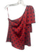 Sachin & Babi x Anthropologie Size XS Red & Navy Blue Print Polyester Satin Top Red & Navy Blue Print / XS