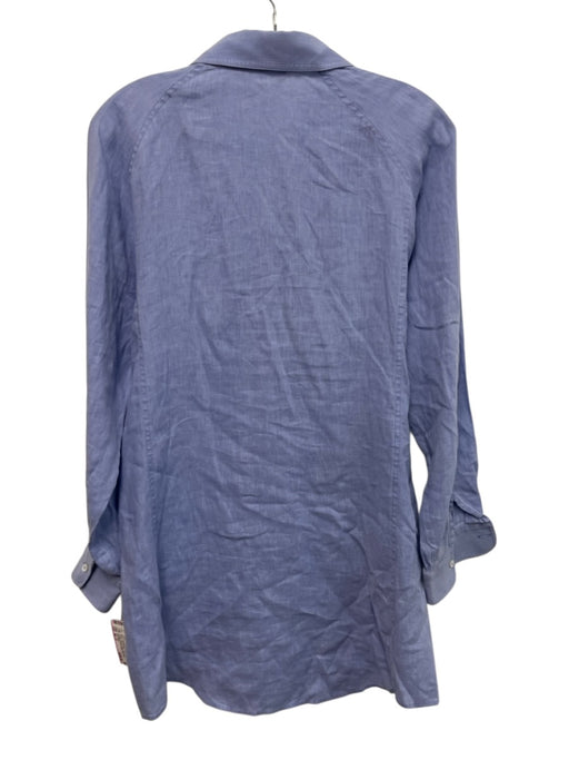 Loro Piana Size 42 / S Periwinkle Blue Linen Quarter Button Side Pockets Dress Periwinkle Blue / 42 / S