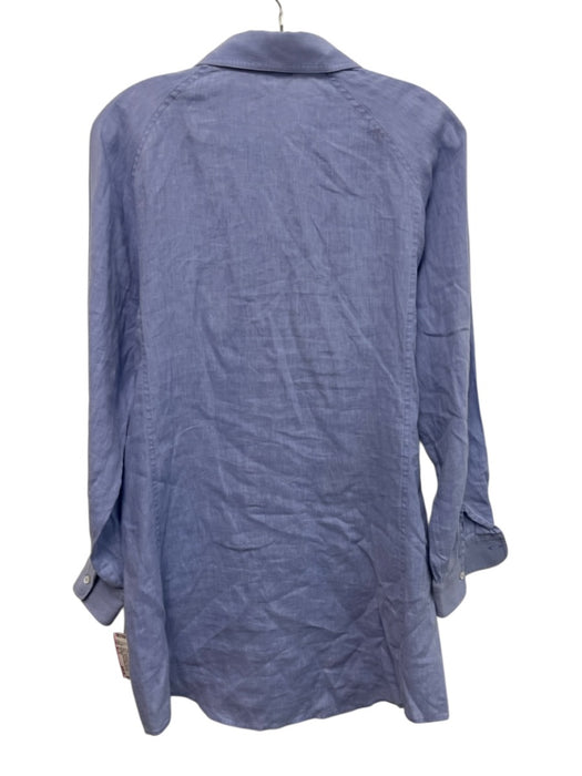 Loro Piana Size 42 / S Periwinkle Blue Linen Quarter Button Side Pockets Dress Periwinkle Blue / 42 / S