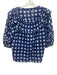 Cleobella Size XS Blue & White Organic Cotton Ruffle Trim Gingham Top Blue & White / XS
