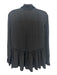 Tibi Size 0 Black Silk Long Sleeve Button Up Flounce Top Black / 0