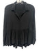 Tibi Size 0 Black Silk Long Sleeve Button Up Flounce Top Black / 0