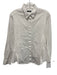 Drew White Missing Fabric Tag Long Sleeve Button Up Collar Top White
