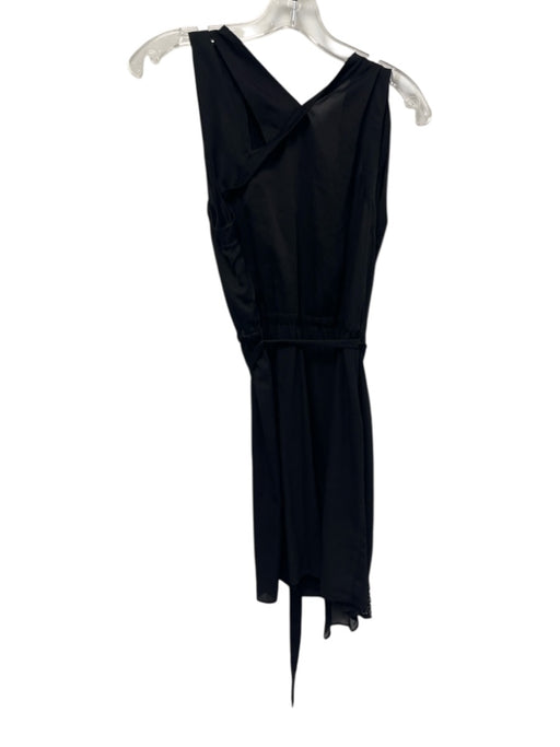 Robert Rodriguez Size 2 Black Silk Sleeveless Two Strap Shoulder Dress Black / 2
