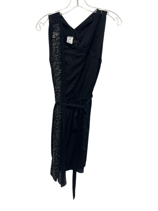 Robert Rodriguez Size 2 Black Silk Sleeveless Two Strap Shoulder Dress Black / 2