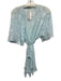 In Bloom Size M Light Blue Polyester Lace Detail Floral Embellishments Robe Light Blue / M