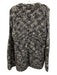 Lazo Size Est L Gray Wool Blend Knit V Neck Men's Sweater Gray / Est L