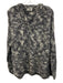 Lazo Size Est L Gray Wool Blend Knit V Neck Men's Sweater Gray / Est L