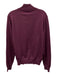 Tom James Size M Purple Wool Solid Quarter Zip Men's Sweater Purple / M