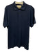 Barbour Size L Navy Blue Cotton Blend Solid Polo Men's Short Sleeve Navy Blue / L