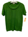 Kenzo Size L Green Cotton Short Sleeve Ribbed Crew Neck Top Green / L