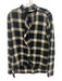 Derek Lam 10 Crosby Size 8 Black & Cream Viscose & wool Long Sleeve Plaid Top Black & Cream / 8
