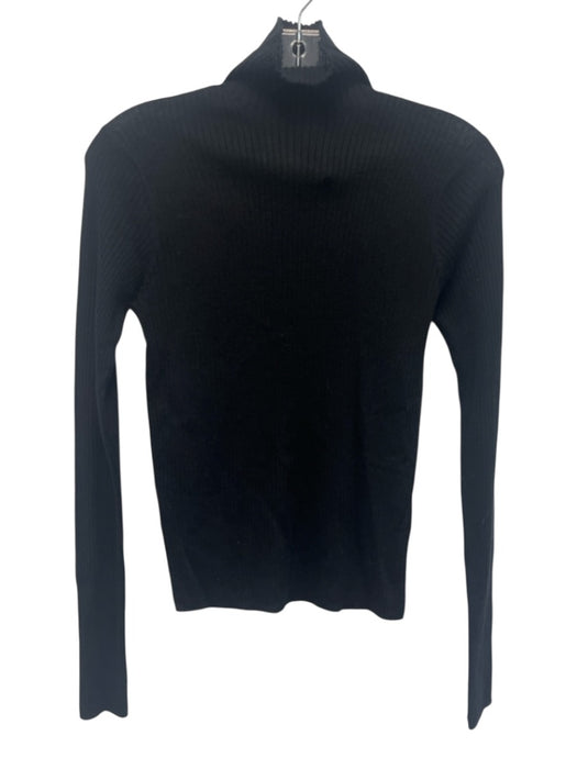 Buck Mason Size M Black Merino Wool, Silk, Cashmere Long Sleeve Turtle Neck Top Black / M