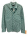 Emporio Armani Size S Green, Gray, White Cotton Blend Button Up Pixel Blouse Top Green, Gray, White / S