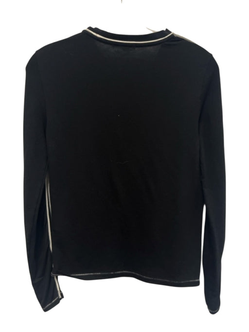 Rag & Bone Size S Black & White Modal & Cotton Long Sleeve Piping Top Black & White / S
