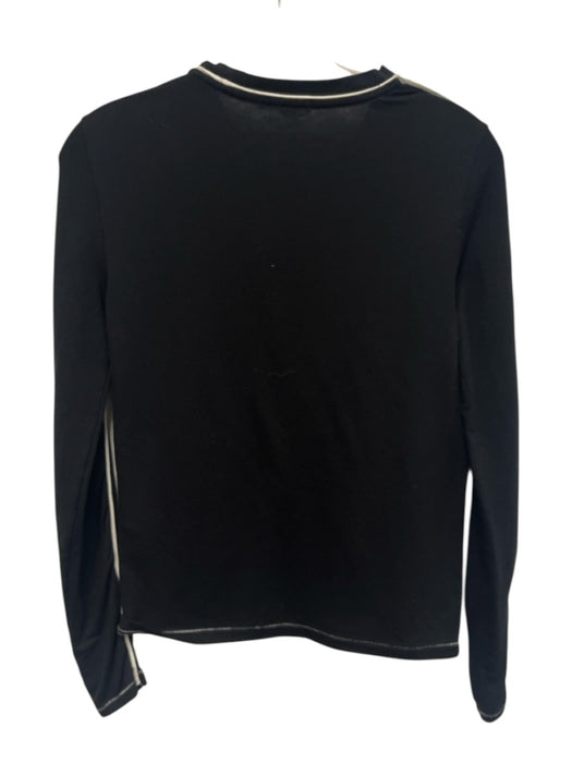 Rag & Bone Size S Black & White Modal & Cotton Long Sleeve Piping Top Black & White / S