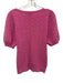 Ralph Lauren Size S Pink Wool Blend Short Sleeve Cable Knit V Neck Top Pink / S
