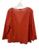 Akris Size 12 Orange Cotton Spaghetti Strap Long Sleeve Hook & Eye Top Orange / 12