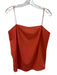 Akris Size 12 Orange Cotton Spaghetti Strap Long Sleeve Hook & Eye Top Orange / 12