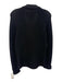 Marc Cain Size 3 Black Virgin Wool Long Sleeve Fabric Block Button Jacket Black / 3