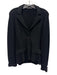 Marc Cain Size 3 Black Virgin Wool Long Sleeve Fabric Block Button Jacket Black / 3