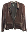 J Crew Size 2P Taupe Brown Rayon & Silk Velvet Flap Pocket Jacket Taupe Brown / 2P