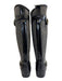 Hunter Shoe Size 8 Black & Cream Rubber Textile Herringbone Buckle Boots Black & Cream / 8