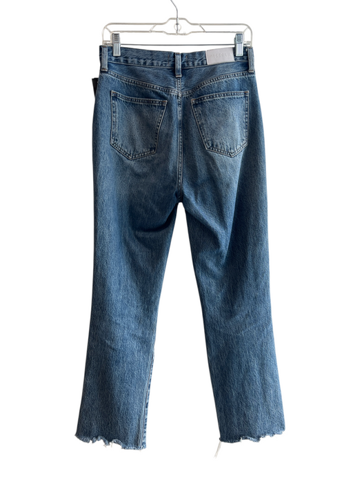 Pistola Size 27 Medium Wash Cotton High Ruffle Neck Zip Fly distressed Jeans Medium Wash / 27