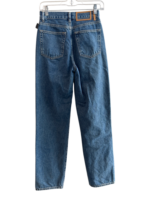 La Ligne Size 24 Medium Wash Cotton High Rise Zip Fly 5 Pocket Jeans Medium Wash / 24