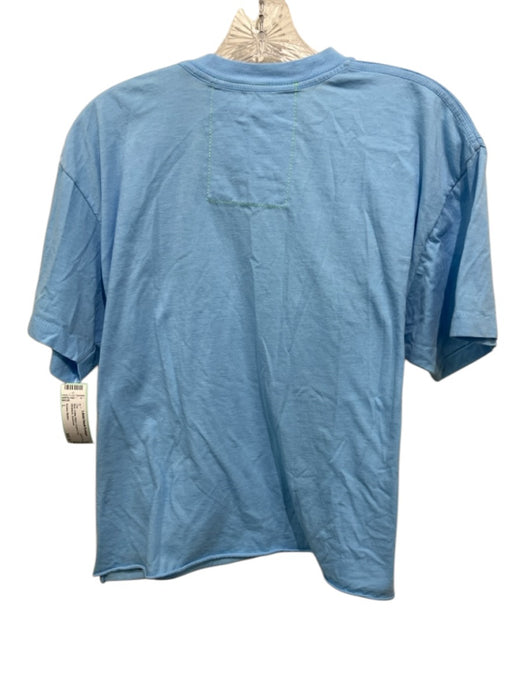 Aviator Nation Size L Blue Cotton Blend Graphic Print Athleisure Top Blue / L