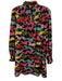 CROSBY by Mollie Burch Size M Black & Multi Polyester Big Cat Print Dress Black & Multi / M