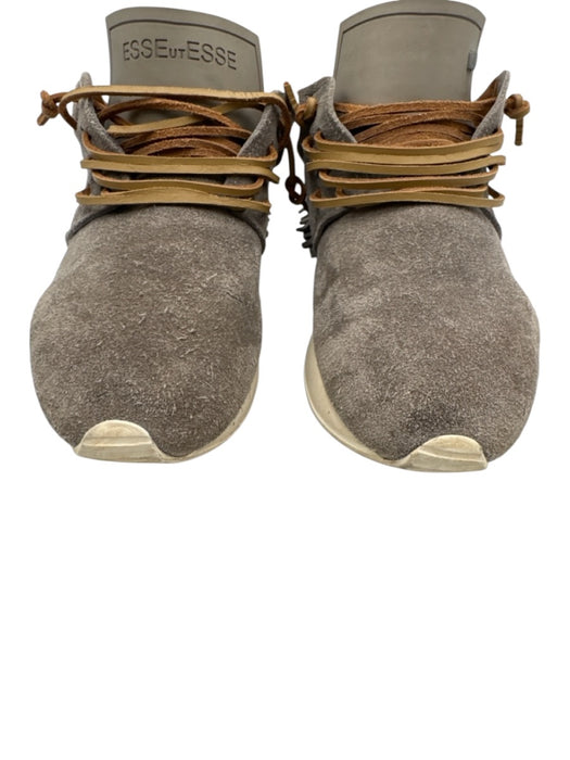 Esse Ut Esse Shoe Size 37 Taupe Beige Leather Upper Suede Fringe Detail Sneakers Taupe Beige / 37