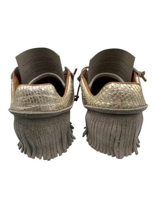 Esse Ut Esse Shoe Size 37 Taupe Beige Leather Upper Suede Fringe Detail Sneakers Taupe Beige / 37