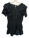 Love Shack Fancy Size L Black Cotton Short Sleeve Pintuck Tiered Skirt Dress Black / L