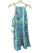 Lilly Pulitzer Size 8 Aqua & Multi Polyester Mini Printed Chain Strap Dress Aqua & Multi / 8