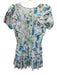 Love Shack Fancy Size M White & Multi Cotton Short Sleeve Keyhole Back Dress White & Multi / M