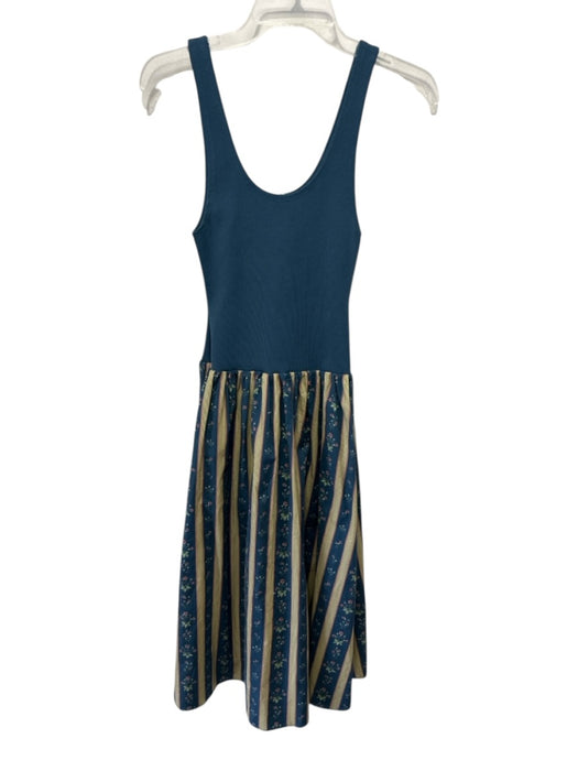 WeWoreWhat Size M Green & Multi Viscose Blend Mixed Fabric Sleeveless Midi Dress Green & Multi / M