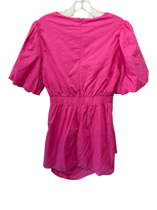 Strut & Bolt Size M Hot pink Polyester Zip Back Puff Sleeve Mini Dress Hot pink / M